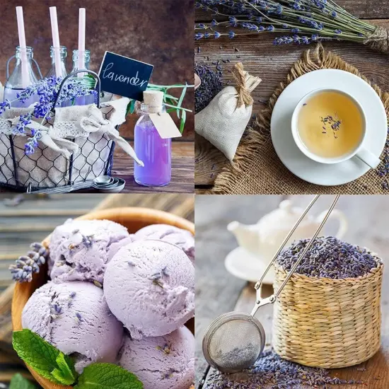 4 Cups Lavender in Small Glass Bottle, Highland Dried Lavender Flower Buds {5}