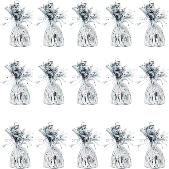 Silver Balloon Weights (15 Pack) {1}