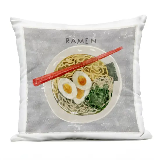 Stupell Industries Tasty Bowl of Ramen Outdoor Printed Pillow design by Juliet Rose Philips , 18 x 7 x 18 {1}