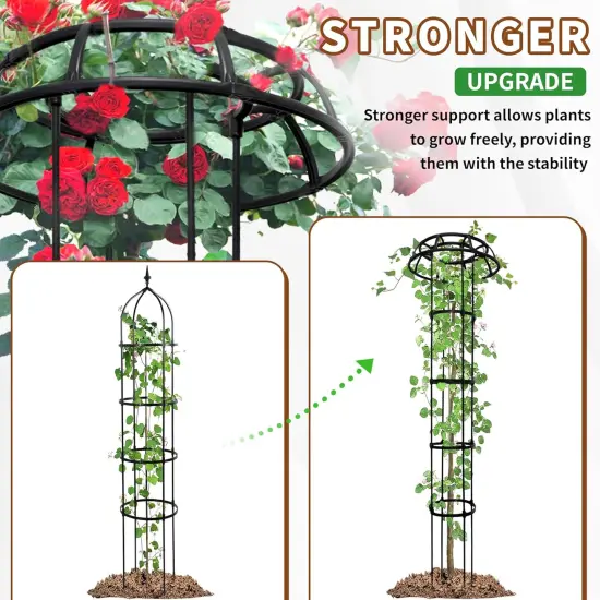 Garden Trellis for Climbing Plants, Mushroom Plant Support for Potted Plants {3}