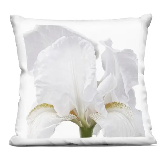 Stupell Industries White Iris Close Up Decorative Printed Pillow design by Nan, 18 x 7 x 18 {1}
