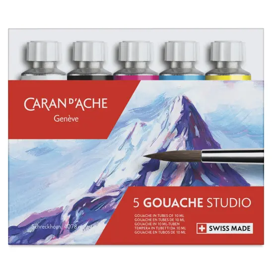Caran d'Ache Gouache - Set of 5, Assorted Colors,10 ml Tubes {1}