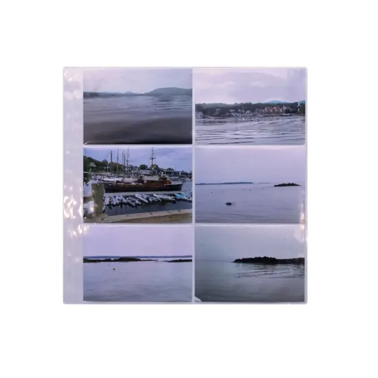 Gallery Leather Yarmouth 6 UP Photo Albums, Holds 4x6” photos, Bonded Leather, Post-Bound, 20 pages, - 12.75" x 14.5" Item #13300 refill {1}