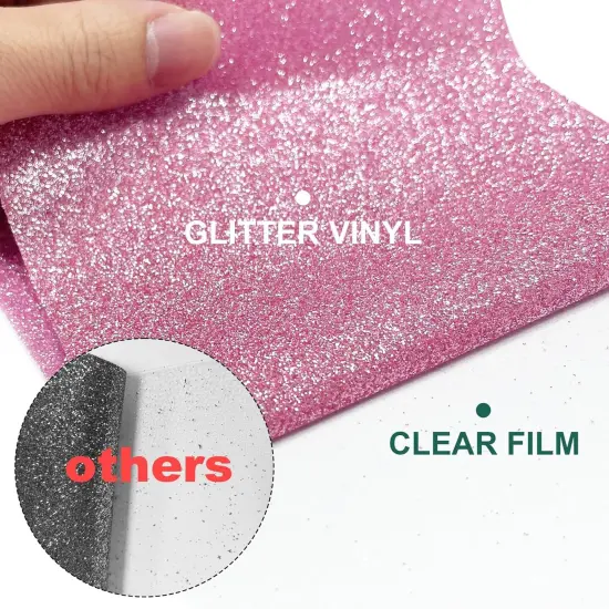 Rouge Pink Glitter HTV Transfer Vinyl Roll {2}