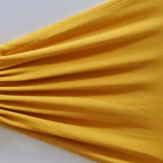 10 Pieces Gold Ruffled Spandex Chair Bands for Luxurious Event Styling 8x13 inches {4}