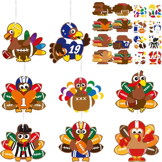 123pcs Turkey Hanging Ornaments Arts Crafts Kit with String {1}