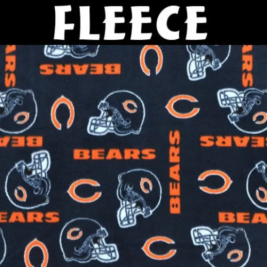 Licensed NFL Chicago Bears Fleece 6321D Fabric by the Yard {1}