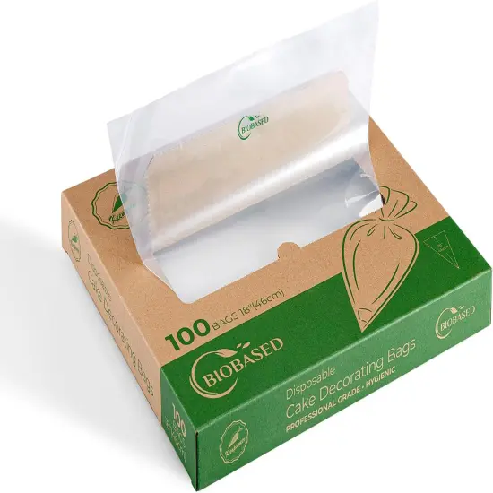 18-Inch Biobased Disposable Piping Bags, Plant Based Cake Decorating Pastry Bag - Pack of 100 {4}
