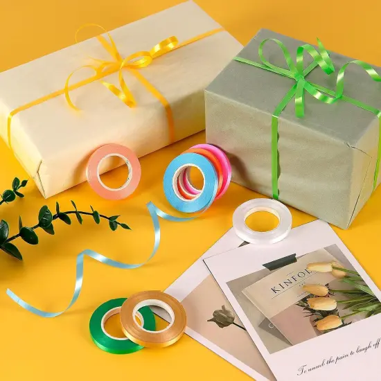 30 Rolls Curling Ribbons,15 Colors Balloon Ribbon Gift Wrapping Ribbons for Crafts,Metallic Balloon String Roll for Wedding Party Valentines Flowers Festival Art Craft Decor {4}