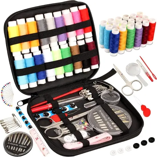Sewing Kit Basic,Marcoon Needle and Thread Kit with Sewing Supplies and Accessories for Adults,Kids,Beginner,Home,Travel,Emergency Including Scissors,Measure Tape,Needle Threader and More {1}