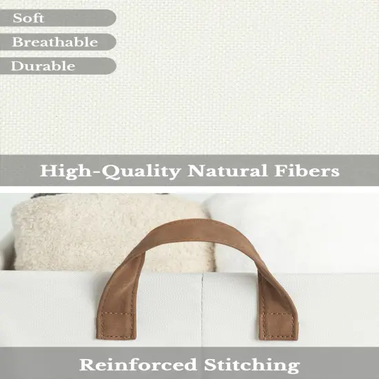 Storage Bins, Fabric Storage Bins for Shelves, Storage Baskets with Metal Frame {3}