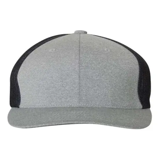 Flexfit&reg; Melange Trucker Cap Heather Grey/ Navy {1}