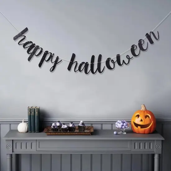 Happy Halloween Banner - Black {3}