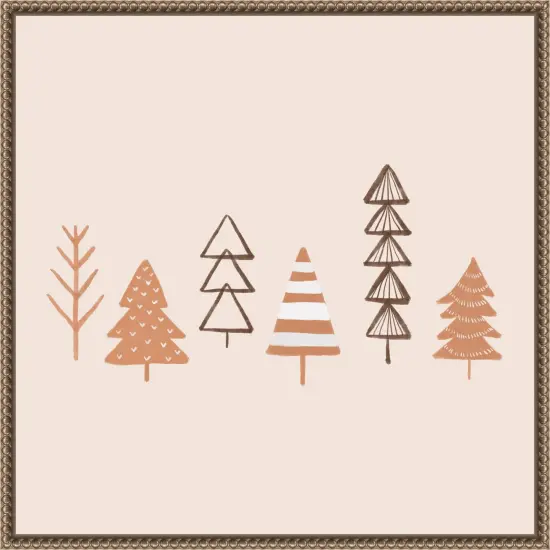 Winter Trees Illustration by Orara Studio Framed Canvas Wall Art {1}