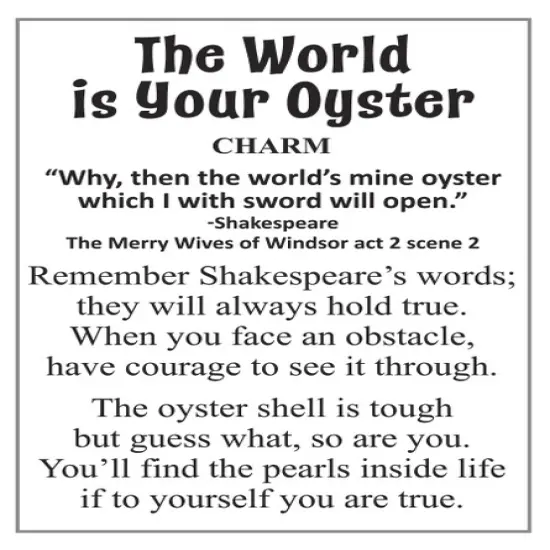 The World is your Oyster Charm {3}