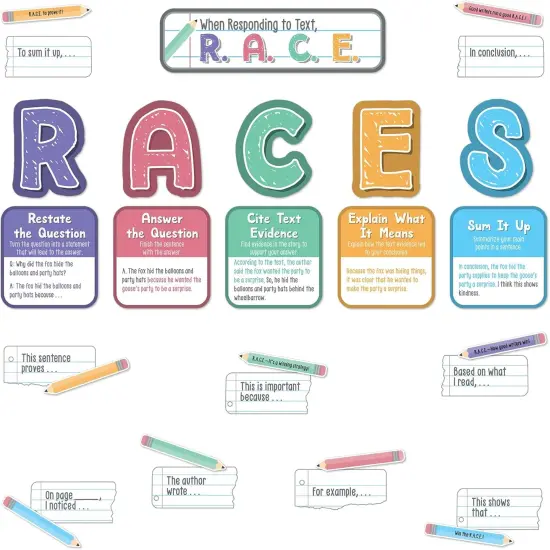 37-Piece Races Writing Process Bulletin Board {1}