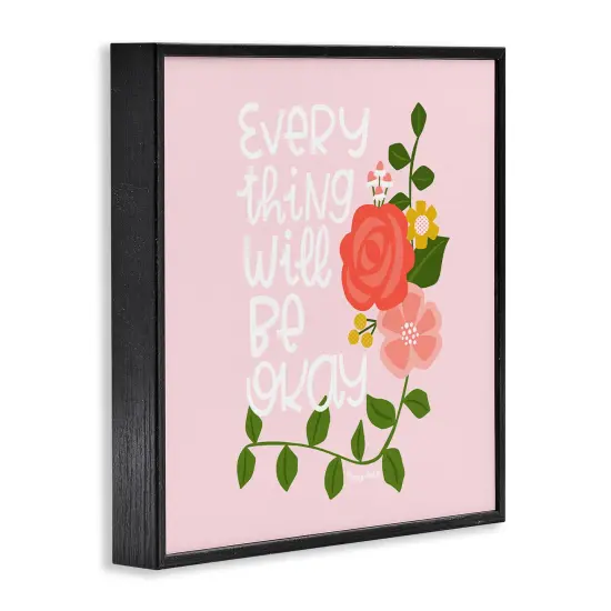 Stupell Industries Everything Will Be Okay Floral Framed Giclee Design by Mandy Ford Art + Illustration {3}