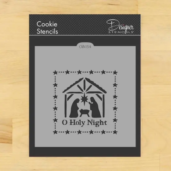 O Holy Night Nativity Scene Cookie & Craft Stencil | CM034 by Designer Stencils | Cookie Decorating Tools | {1}