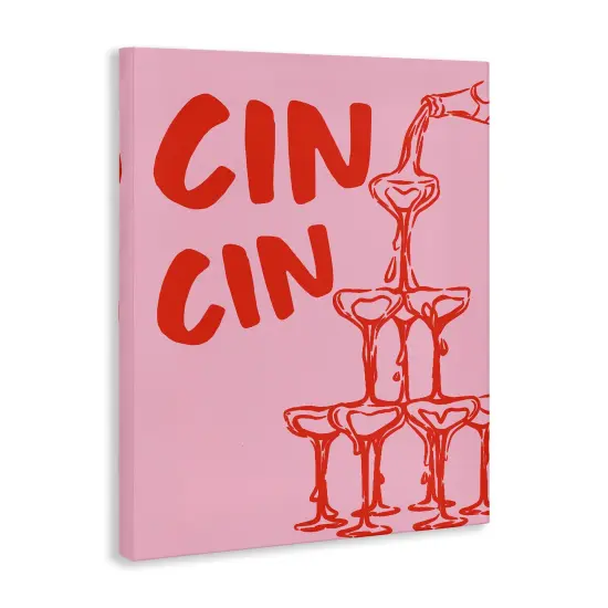Stupell Industries Cin Cin Champagne Tower Canvas Design by House of Lulu {3}