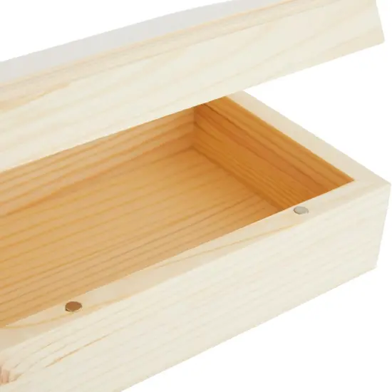 4-Pack Small Unfinished Wooden Boxes for Crafts with Hinged Magnetic Lid, Rectangular (5.5 x 3.5 x 2 in) {4}