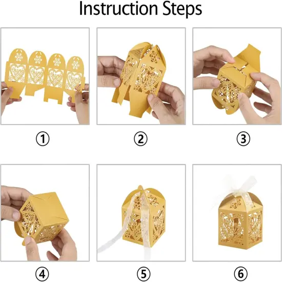 100pcs Thank You Gift Boxes Wedding Party Favor Boxes {5}