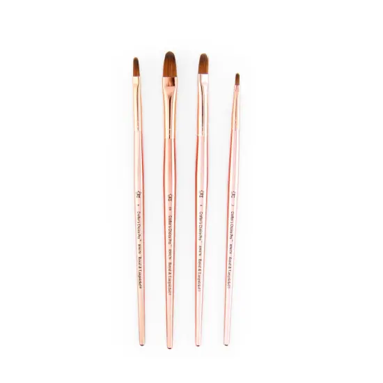 RCC PRO104-ZP | Crafter's Choice&trade; Pro 4pc Synthetic Sable Filbert Brush Set {3}