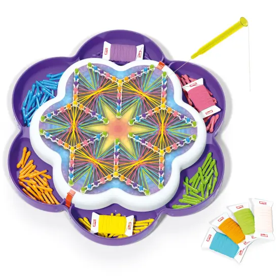 Quercetti: Play Creativo - String Art Mandala - Interactive Craft Set, Draw Designs w/ Threads & Pegs, Creative Skill Learning Art Activity, Kids 5+ {3}