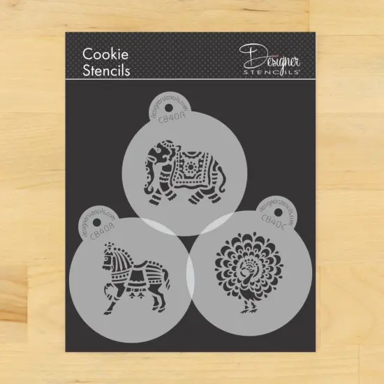 Indian Animals Cookie Stencil Set | C840 by Designer Stencils | Cookie Decorating Tools | {1}