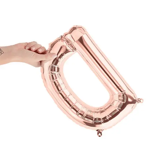 NorthStar Balloons&reg; 16 Inch Letter D Rose Gold Air Fill Only {4}