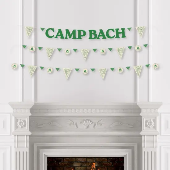 Big Dot of Happiness Camp Bachelorette Banner, Cabin Glamping Bachelorette Garland Banner Decor, 30 Feet Cording, 36 Pennants and Camp Bach Letters {4}