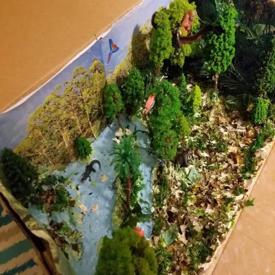 48pcs Animal Trees, Ho Scale Bushes with Animals Figures, Plastic Trees for Projects {5}