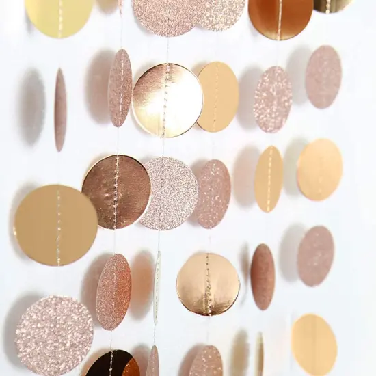 Party Decorations Glitter Dot Garland Circle {5}