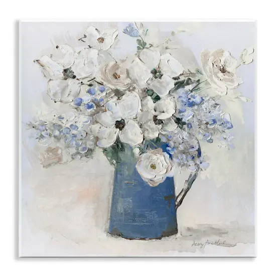 Stupell Industries Bouquet in Blue Country Vase Wall Plaque Design by Sally Swatland {1}