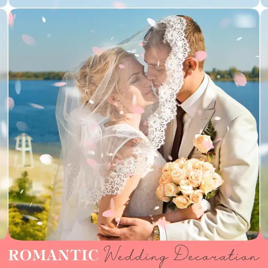 2500 Pieces Hydrangea Flower Petals 1.76 oz Pink White Real Nature Dried Flower Petal for Weddings {2}