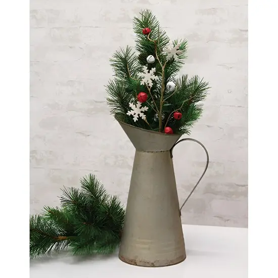 27 Inch Jingle Bell Snowflake Pick for Christmas Decor Red Green White {2}