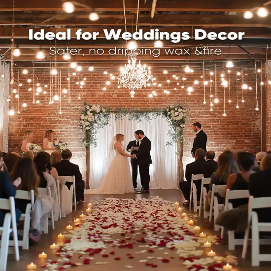 1000 Pieces Artificial Rose Petals with 12 Heart LED Tea Lights Candles Kit, Rose Petals and Candles Set {5}