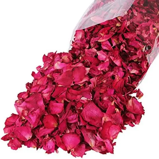 150 Grams/ 5.3 OZ Natural Real Red Rose Flower Petals Dried Rose Petal for Wedding Decoration Bath Foot Bath Wedding Confetti Crafts {2}