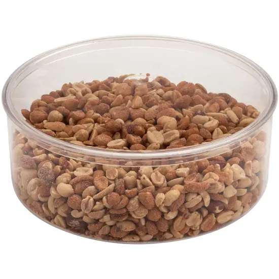 Pioneer Plastics 240C Clear Large Round Plastic Container, 8" W x 3" H {5}