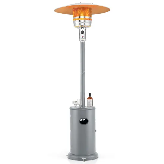 50000 BTU Round Table Design Propane Heater with Adjustable Temperature Knob Perfect for Outdoor Gatherings Brown {7}