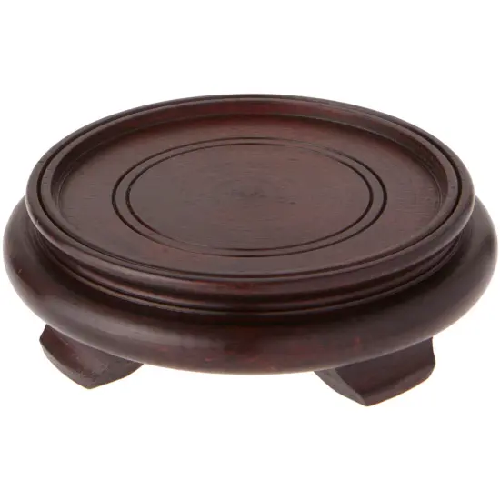 Bard's Dark Wood Decorative Base, 1.625" H x 5.875" W x 5.875" D (4.5" Display Diameter) {1}