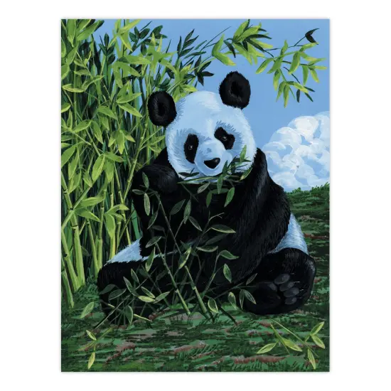 PCS6 | Painting by numbers&trade; 10pc 9" x 12" Panda Canvas Painting Project {2}