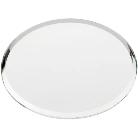 Plymor 2.5" Round, 3mm Thick Beveled Glass Mirror Circle {1}