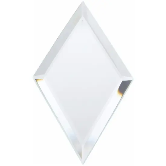 Plymor 2" x 4" Diamond-Shaped, 3mm Thick Beveled Glass Mirror {1}