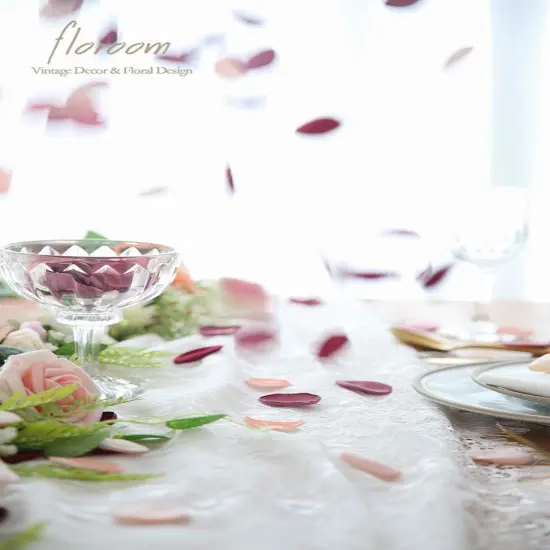 300pcs Rose Petals Burgundy Maroon Faux Silk Flower Petals for Wedding Flower Girl Basket Aisle Scatter Dinner Table Centerpieces Party Confetti Bridal Shower Romantic Night Decoration {5}