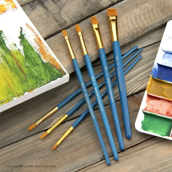 RSET-9187 | 7pc Golden Taklon Shader Brush Set {3}