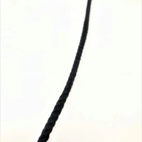 1/4 Inch Round Polyester Drawstring Cord Black White By the Yard {5}