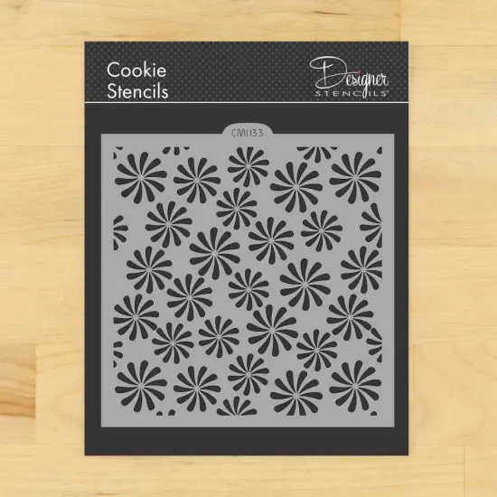 Candy Swirls Cookie & Craft Stencil | CM033 by Designer Stencils | Cookie Stencils for Royal Icing, Airbrush, Dusting Powder | {1}