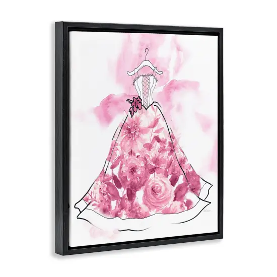 Stupell Industries Modern Watercolor Flower Dress Floating Frame Design by Carol Robinson {3}