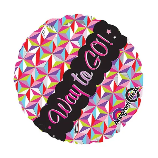 Anagram&reg; 18 Inch Way To Go Geo Balloon {3}