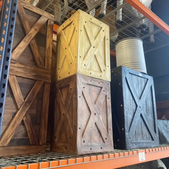 Small Resin Crate Statue {4}